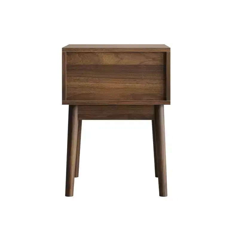 GDFStudio Aleksei Modern Wooden Nightstand with Metal Handles (Set of 2)