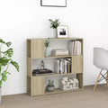 vidaXL Book Cabinet Room Divider Sonoma oak Engineered wood Medium