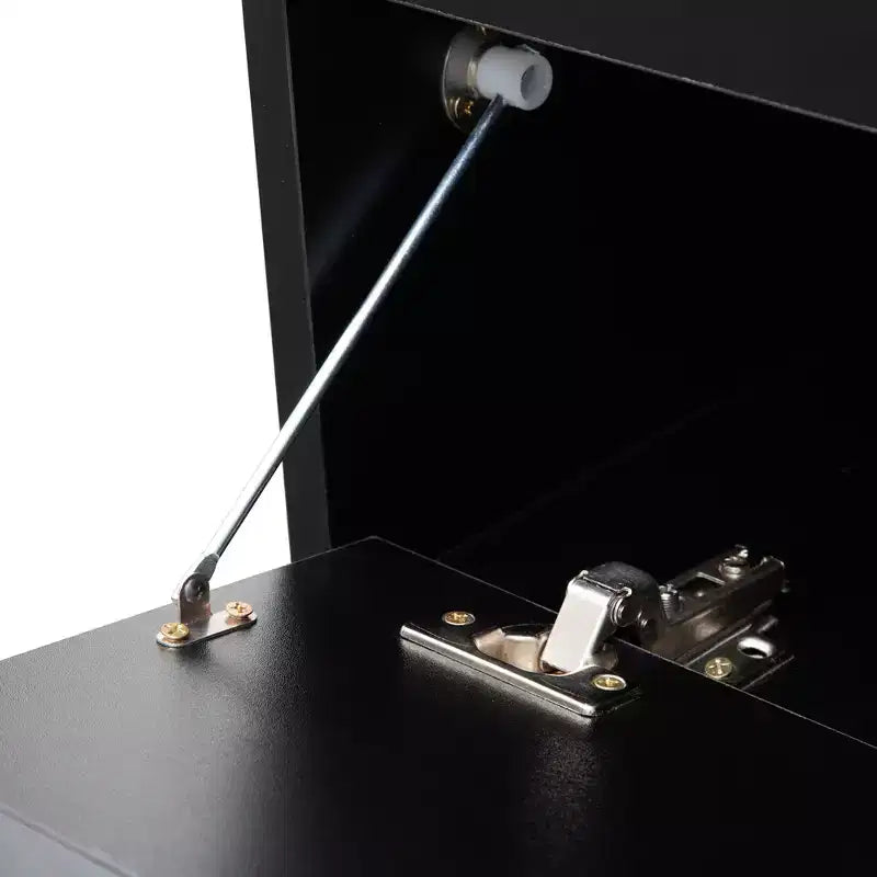 GDFStudio Holme 67'' Modern Floating Wall Mounted TV Stand with 3 Tilt-Out Doors and 16 Color LEDs