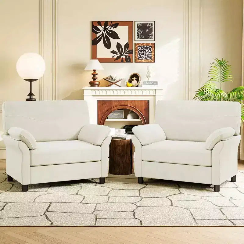 Dyonery 44.5 Oversized Chenille Accent Chair, Comfy Modern Armchair with Deep Seat & Pillow Arm, Tool-Free Assembly for Living Room, Bedroom