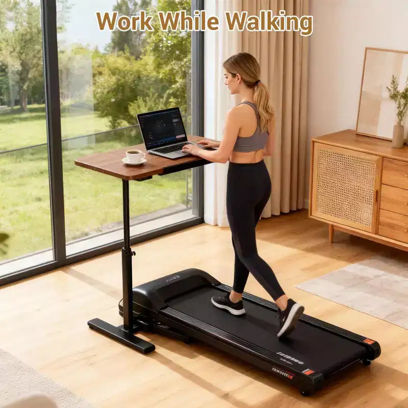 Adjustable Height Rolling Laptop Desk with Tilting Tabletop, Mobile Overbed Workstation for Home Office and Couch