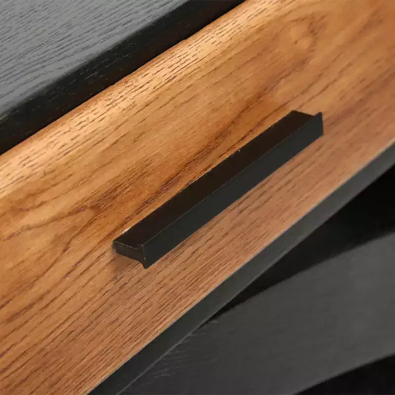 GDFStudio Garcia Modern Console Table with Cross Leg and Two Handle Drawers