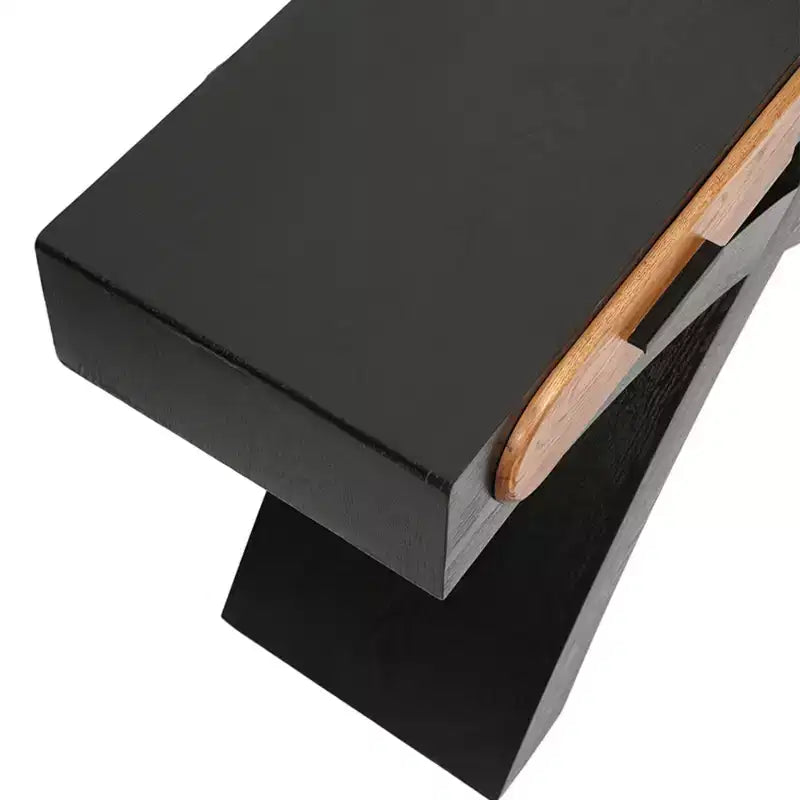 GDFStudio Garcia Modern Console Table with Cross Leg and Two Handle Drawers