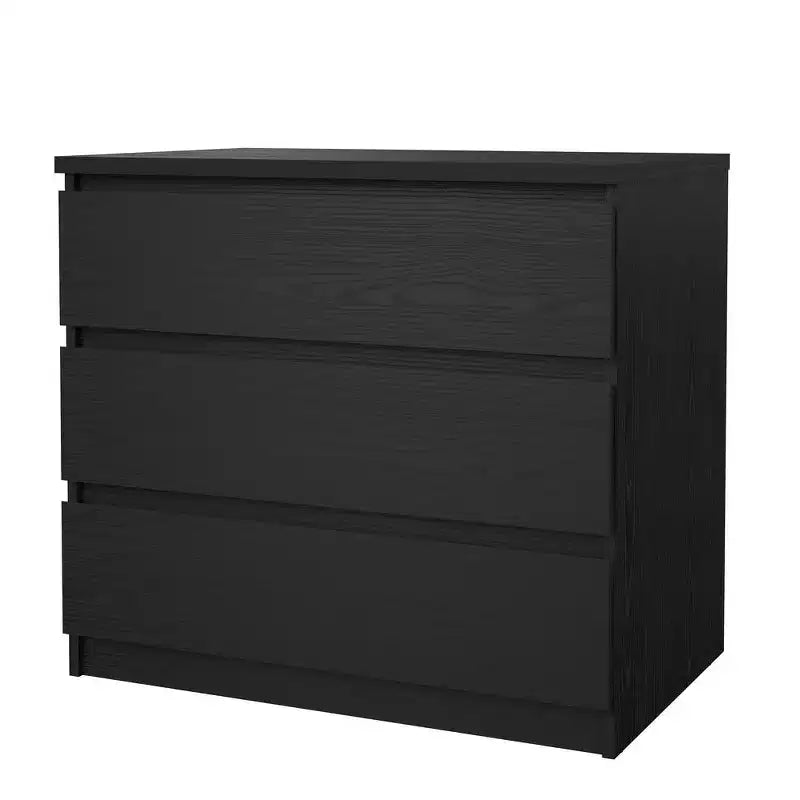 Tvilum, Scottsdale 3 Drawer Chest, Black Woodgrain