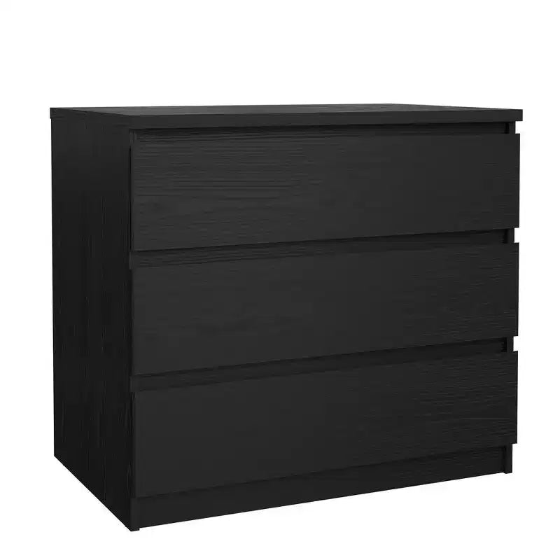 Tvilum, Scottsdale 3 Drawer Chest, Black Woodgrain