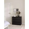 Tvilum, Scottsdale 3 Drawer Chest, Black Woodgrain