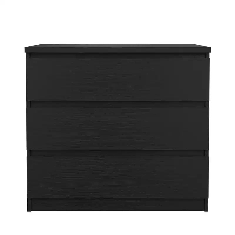 Tvilum, Scottsdale 3 Drawer Chest, Black Woodgrain