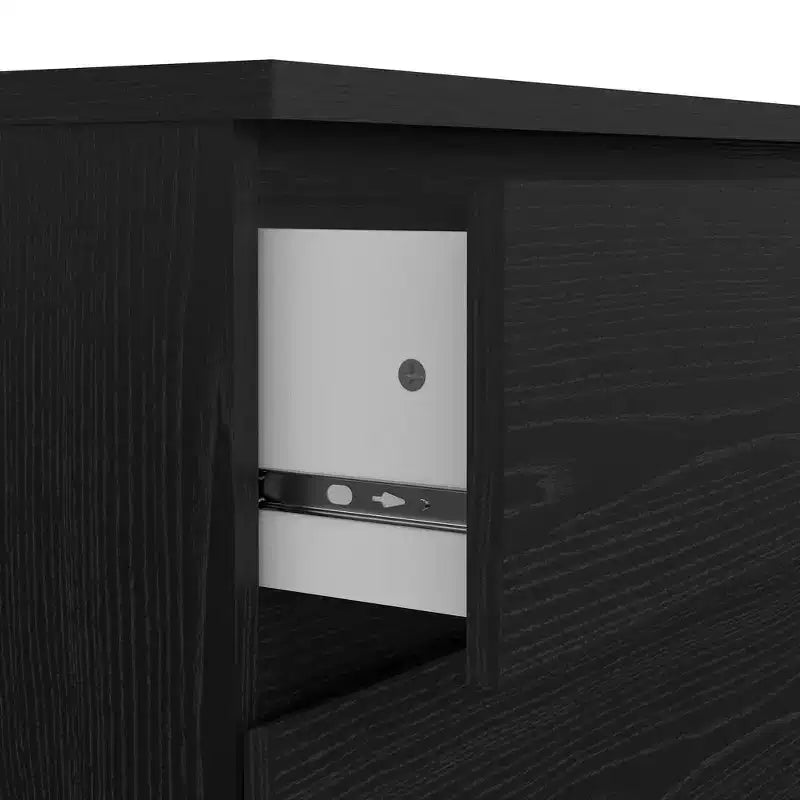 Tvilum, Scottsdale 3 Drawer Chest, Black Woodgrain