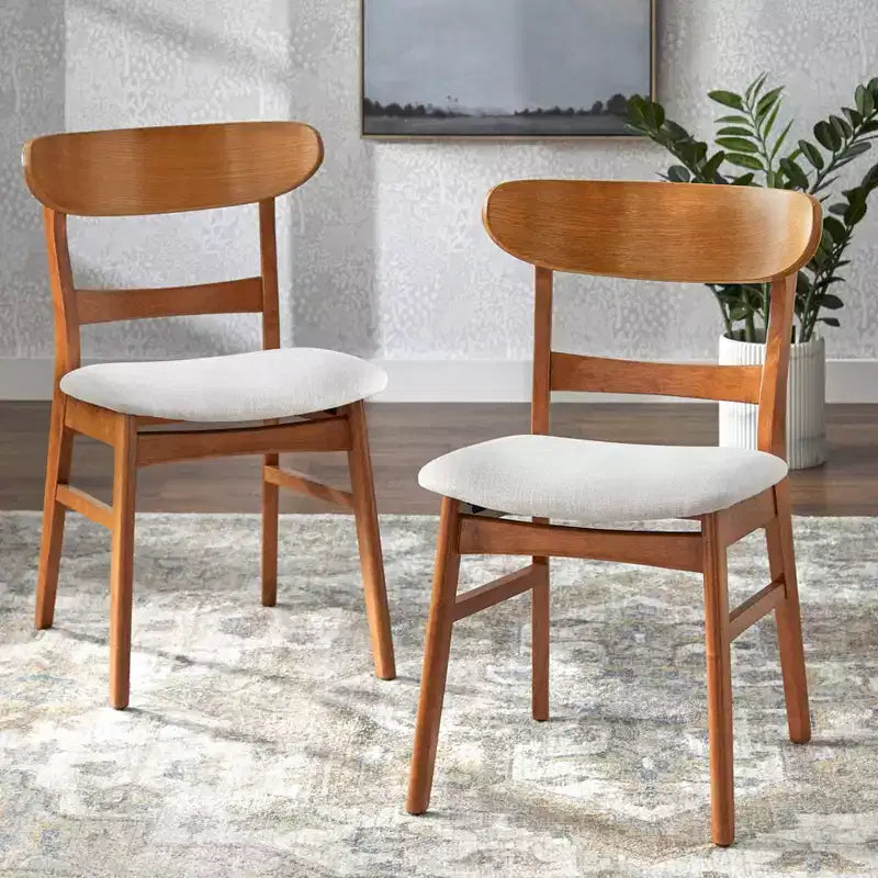 Lifestorey Set of 2 Freya Mid Century Modern Dining Chair