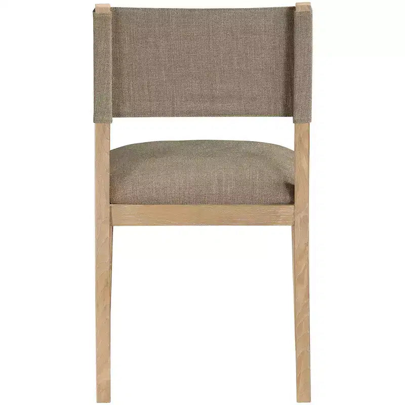 Meridian Furniture Avon Brown Linen Textured Fabric Dining Side Chair, Set of 2