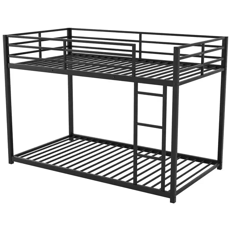 FAMYYT Twin Size Metal Bunk Bed?With Ladder, Safety Guaranteed, Easy Assembly