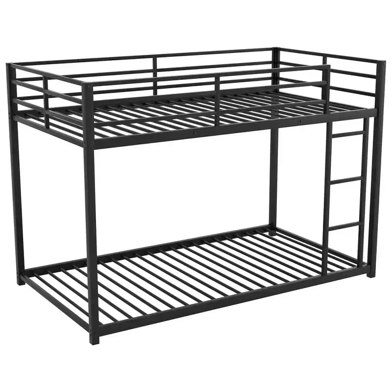FAMYYT Twin Size Metal Bunk Bed?With Ladder, Safety Guaranteed, Easy Assembly
