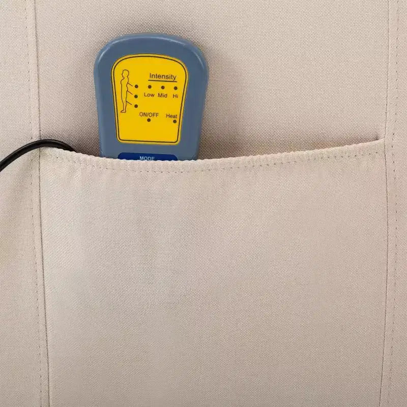 vidaXL Electric Massage Recliner Cream