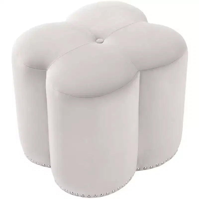 Meridian Furniture Clover Velvet Ottoman
