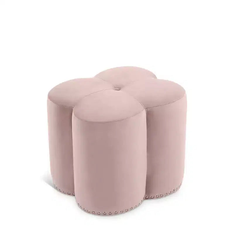 Meridian Furniture Clover Velvet Ottoman