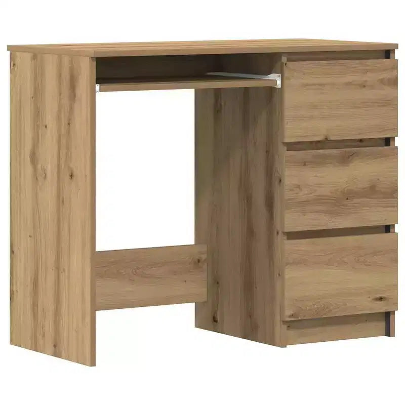 vidaXL Desk Artisan Oak Engineered Wood Compact Desk Rectangular