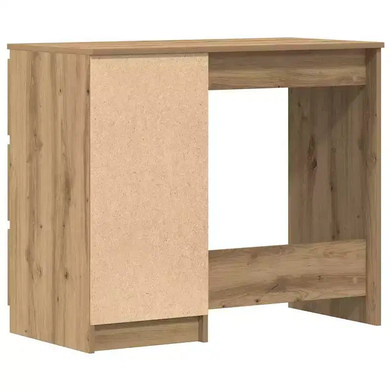 vidaXL Desk Artisan Oak Engineered Wood Compact Desk Rectangular