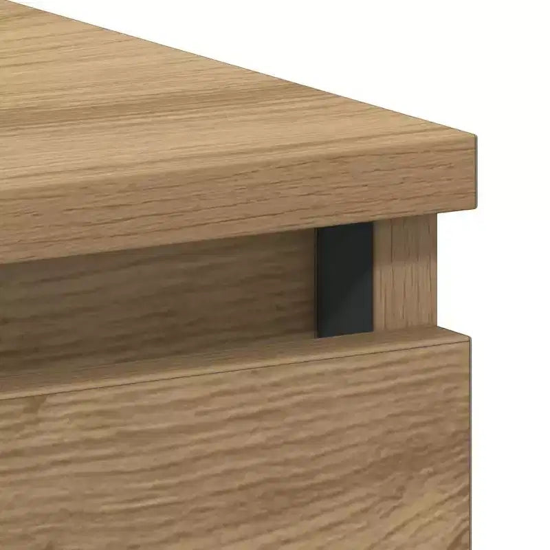 vidaXL Desk Artisan Oak Engineered Wood Compact Desk Rectangular
