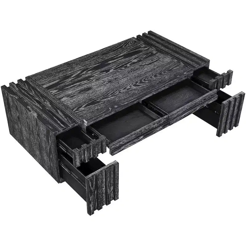 Meridian Furniture Stanton Oak Veneer and Solid Wood Coffee Table