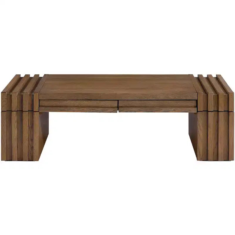 Meridian Furniture Stanton Oak Veneer and Solid Wood Coffee Table