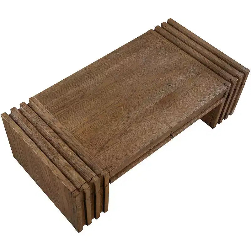 Meridian Furniture Stanton Oak Veneer and Solid Wood Coffee Table