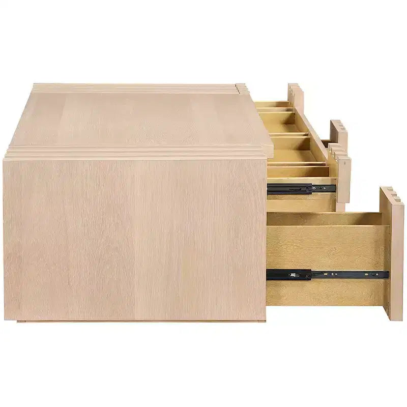 Meridian Furniture Stanton Oak Veneer and Solid Wood Coffee Table