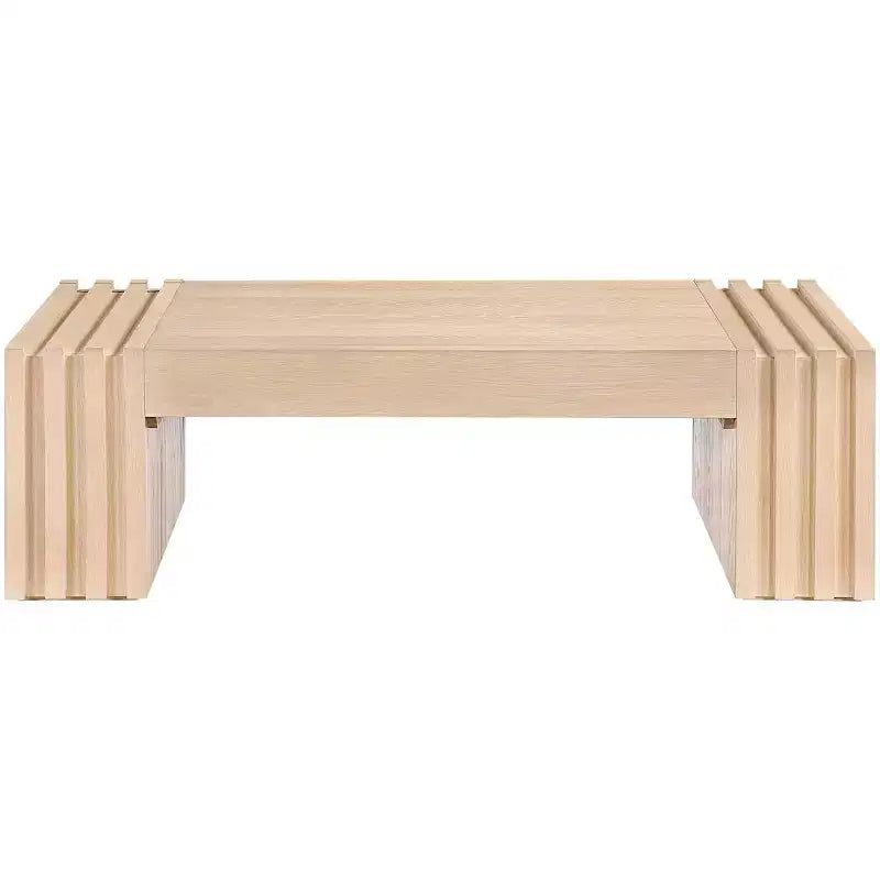 Meridian Furniture Stanton Oak Veneer and Solid Wood Coffee Table