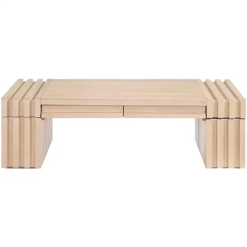 Meridian Furniture Stanton Oak Veneer and Solid Wood Coffee Table