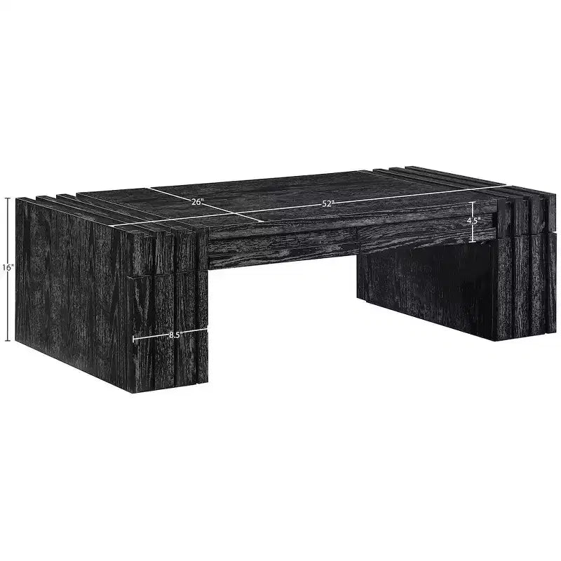 Meridian Furniture Stanton Oak Veneer and Solid Wood Coffee Table