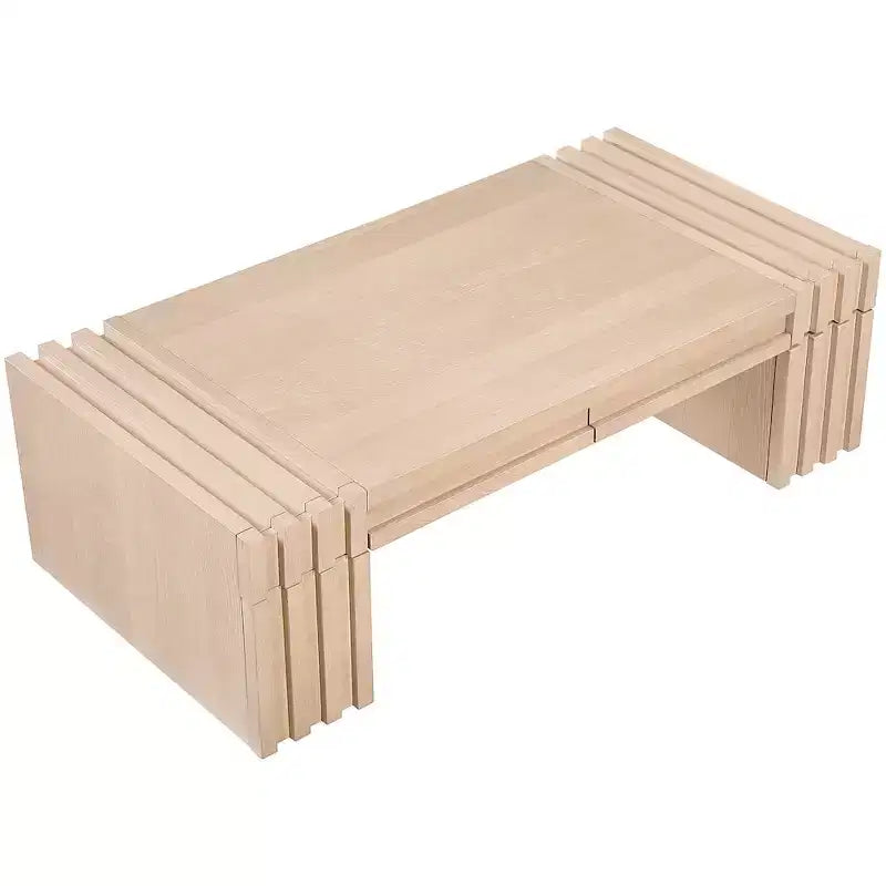 Meridian Furniture Stanton Oak Veneer and Solid Wood Coffee Table