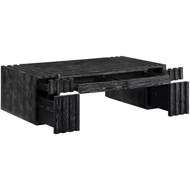 Meridian Furniture Stanton Oak Veneer and Solid Wood Coffee Table