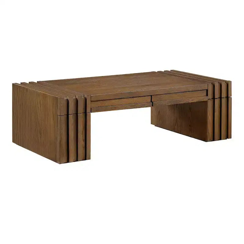 Meridian Furniture Stanton Oak Veneer and Solid Wood Coffee Table
