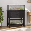 20-29 Gallon Aquarium Stand with Doors & Open Storage for Reptile Turtle Tank