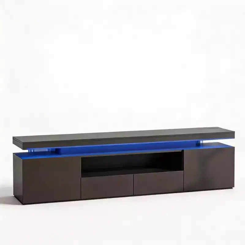 Modern Multi-Functional TV Stand and Bookcase - Open Storage Shelves - Entertainment Center for Living Room and Game Room