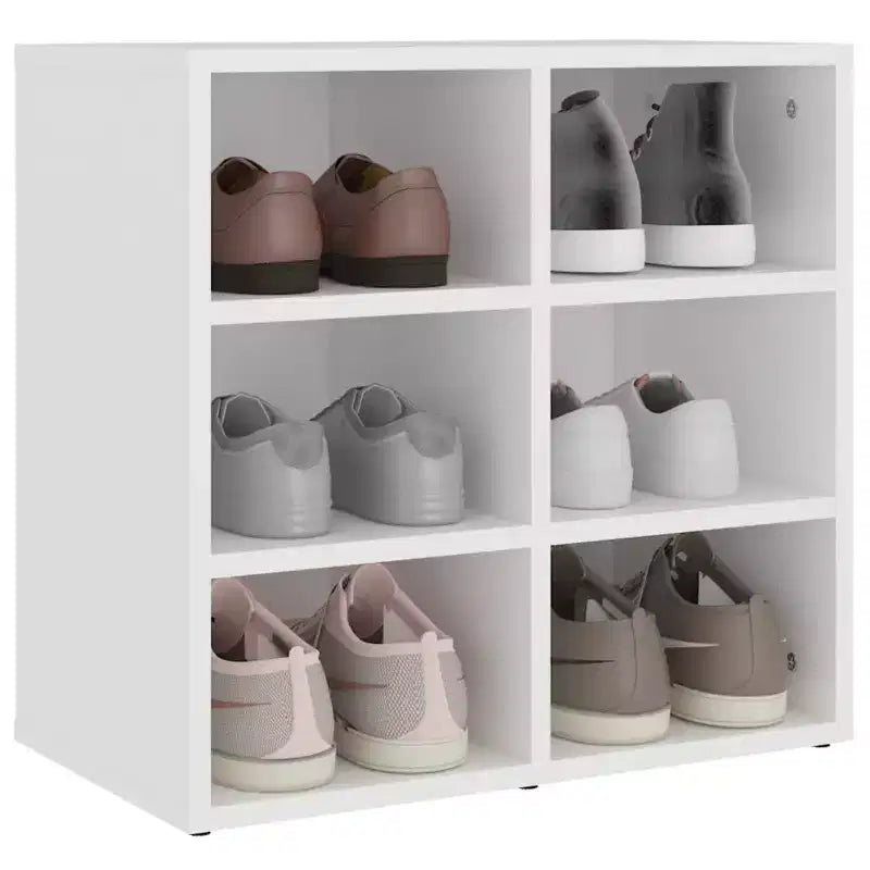 vidaXL Shoe Cabinet Set of 2 White Engineered wood Medium Shoe Cabinet