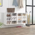 vidaXL Shoe Cabinet Set of 2 White Engineered wood Medium Shoe Cabinet