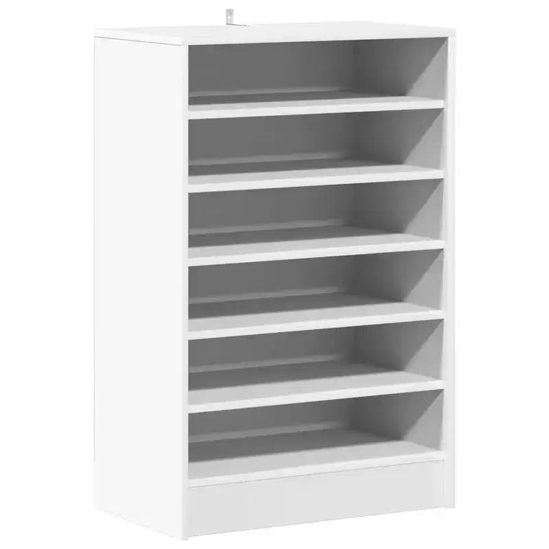 vidaXL Shoe Cabinet White Engineered Wood 23.6 x 13.8 x 36.2 in
