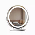 Modern LED Vanity Mirror 19 Round, 3-Color Dimmable Lighting, 360 Rotatable, Smart Touch Control, Aluminum Alloy Frame, Black
