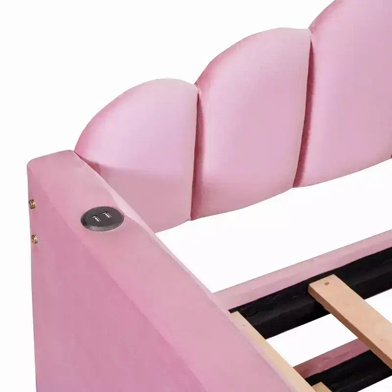 FAMYYT Twin Size Upholstered Daybed With Charging Station, Trundle, Easy Assembly