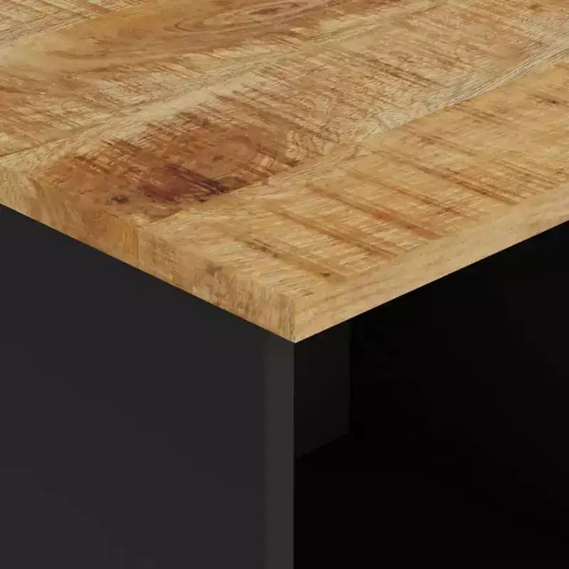 vidaXL Bathroom Cabinet Black Solid Mango Wood 63 in high Modern