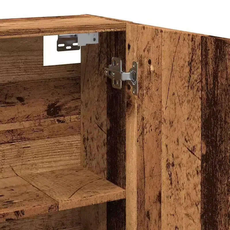 vidaXL Mirror Cabinet Old Wood Engineered Wood, Glass Medium Modern