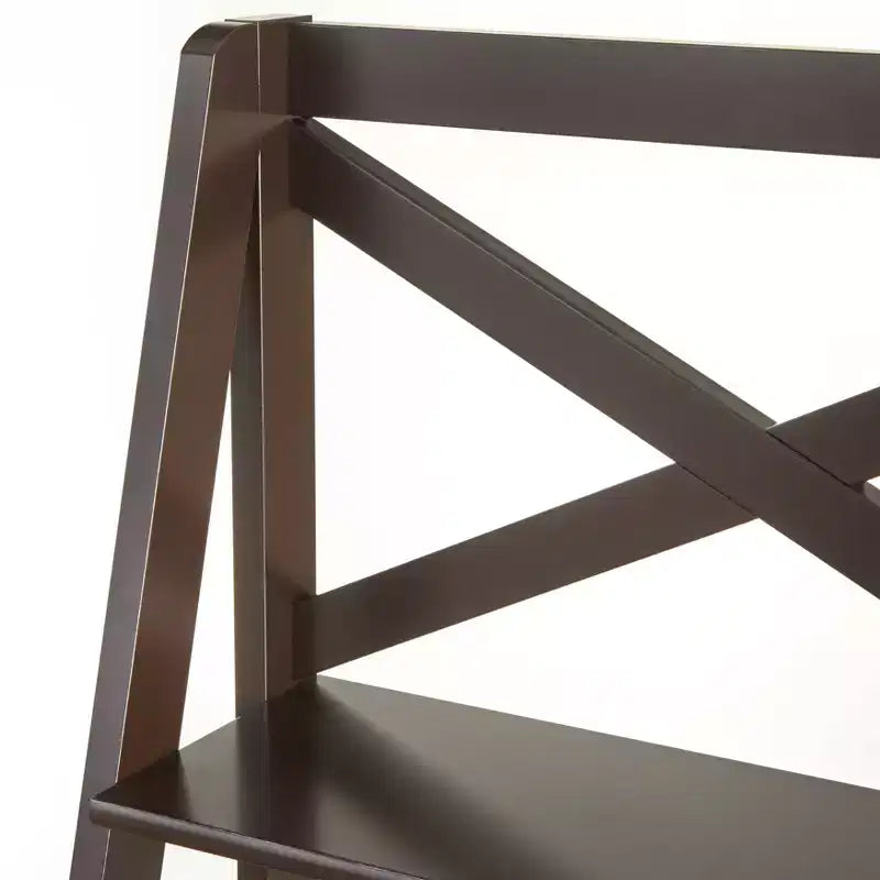 Buylateral 4 Tier Crossback Ladder Bookshelf