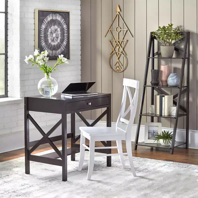 Buylateral 4 Tier Crossback Ladder Bookshelf