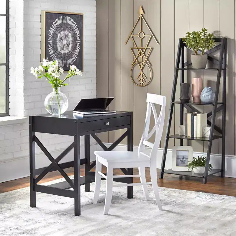 Buylateral 4 Tier Crossback Ladder Bookshelf