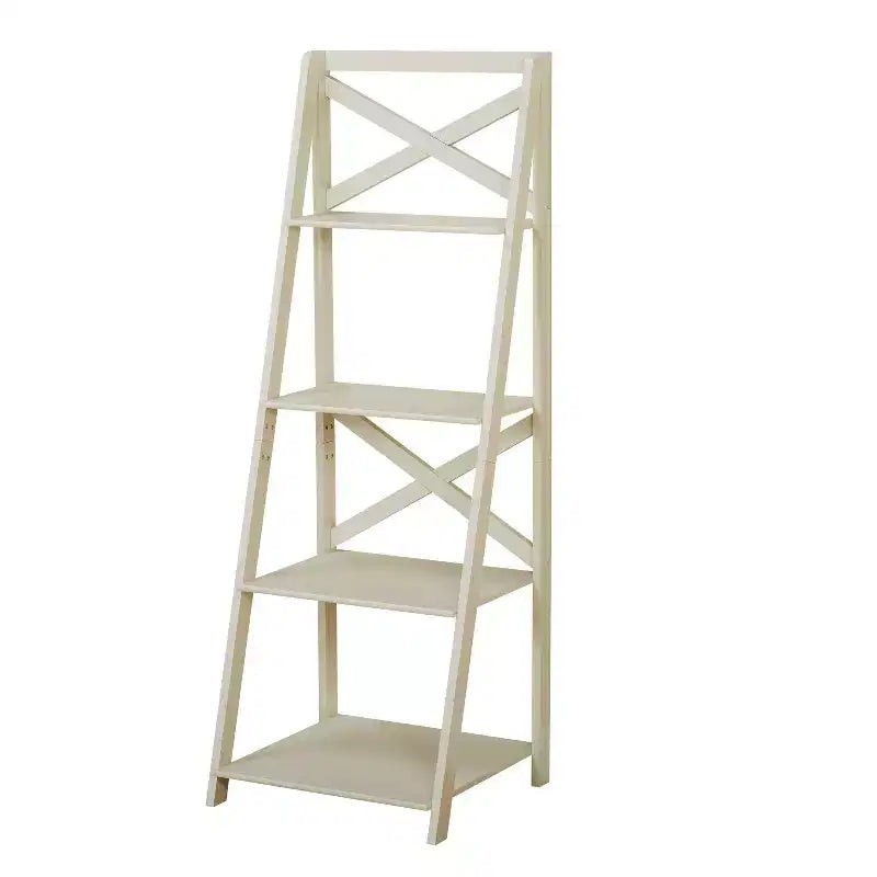 Buylateral 4 Tier Crossback Ladder Bookshelf