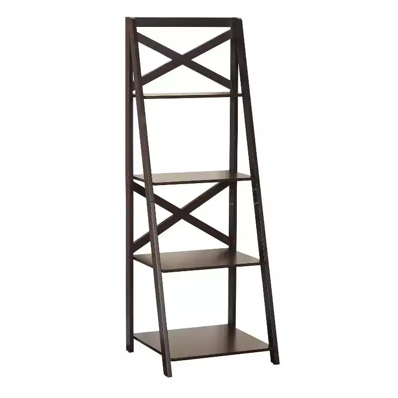 Buylateral 4 Tier Crossback Ladder Bookshelf