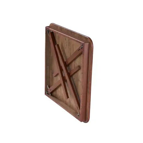 Stakmore 32" Straight Edge Solid Wood Folding Card Table Cherry Solid Wood, Steel Hardware, Fully Assembled