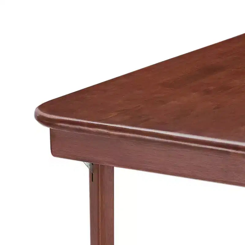 Stakmore 32" Straight Edge Solid Wood Folding Card Table Cherry Solid Wood, Steel Hardware, Fully Assembled