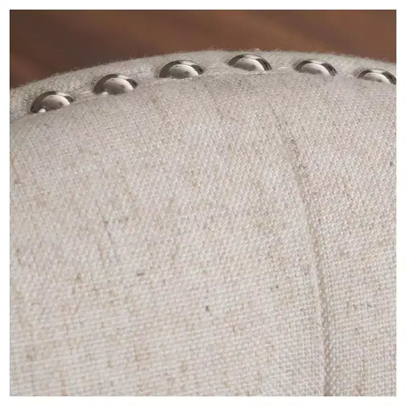 Set of 2 Weathered Tufted Fabric Dining Chair Beige - Christopher Knight Home: Upholstered, Hardwood Frame, No Assembly Required