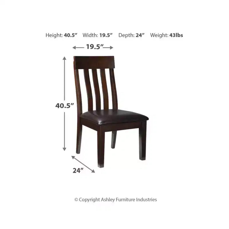 Set of 2 Haddigan Dining Upholstered Side Chair Brown - Signature Design by Ashley